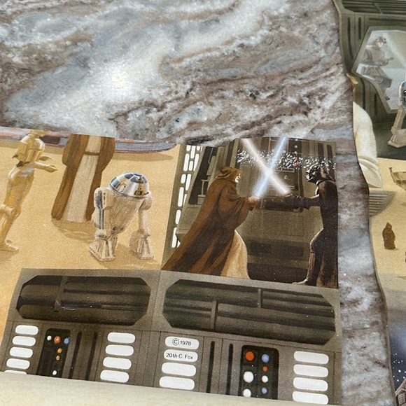 VINTAGE 1977 Star Wars WALL PAPER 4 Panels ~ 53 Square FT - Picture 12 of 16
